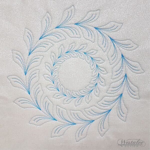 Westalee Design 2pc Feathered Leaf Circle Wreath Template Set - Image 2