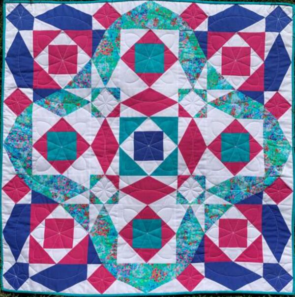 Coral Sea Patchwork Pattern by Helen Sullivan - Image 2