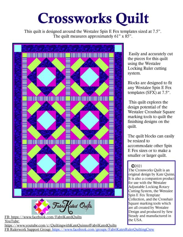 Crossworks Quilt Blocks Quilt Pattern by Kate Quinn - Image 5