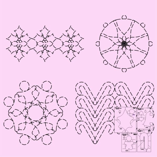 DMQuilting - Holiday Sampler Template Set 2