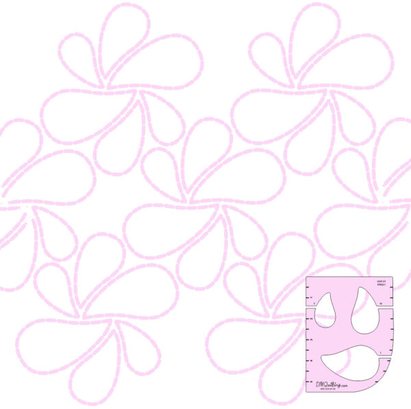 DM Quilting - Leaf 1 Template - Image 2