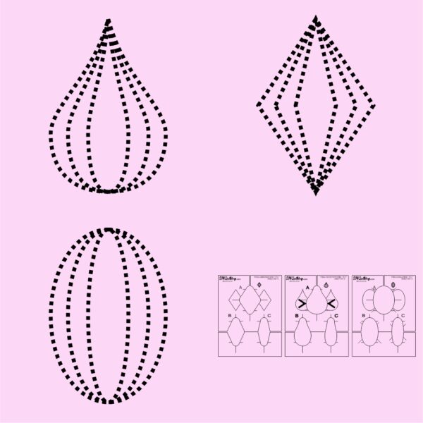 DMQuilting Triad Miniatures 3pc Template Set - Image 2