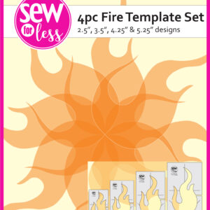 Fire 4pc Template Set by Sew For Less