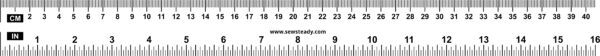 Sew Steady 16" Static Cling Ruler