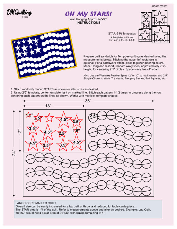 DM Quilting - Star Templates - Image 3