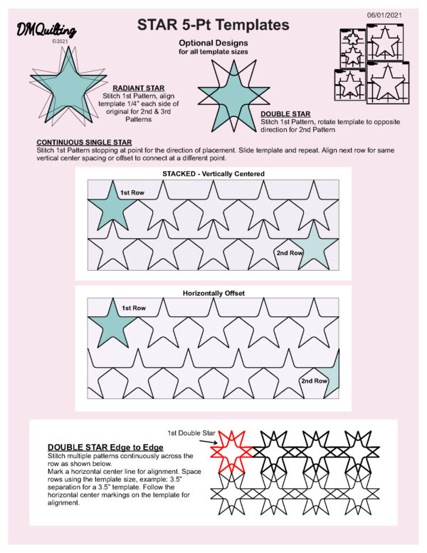 DM Quilting - Star Templates - Image 4