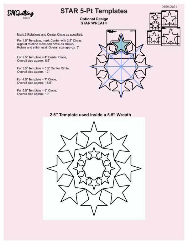 DM Quilting - Star Templates - Image 5