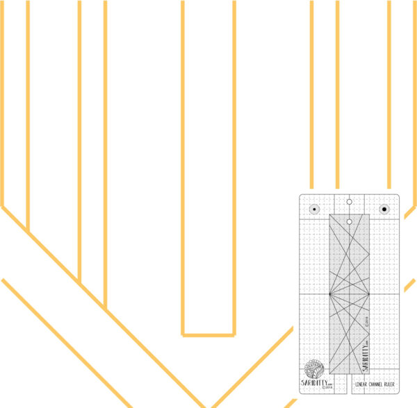 SARIDITTY 2pc Linear Channel Ruler Set