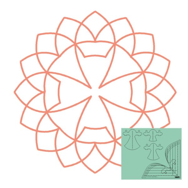 5pc Westalee Design Angel Wing Template Set