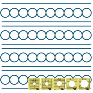 Westalee Design Between The Lines (5pc Set, 0.25",0.5″,1″,1.5″,2″)