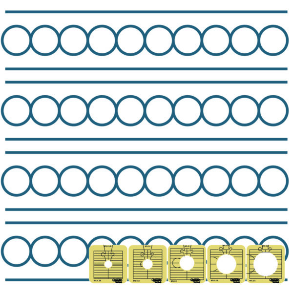 Westalee Design Between The Lines (5pc Set, 0.25",0.5″,1″,1.5″,2″)