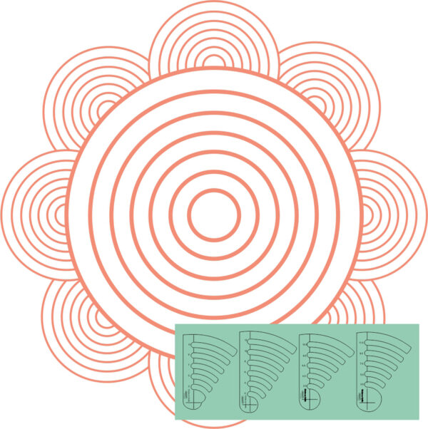 Westalee Design Circles On Quilts Template Set 3 - (2"-12")