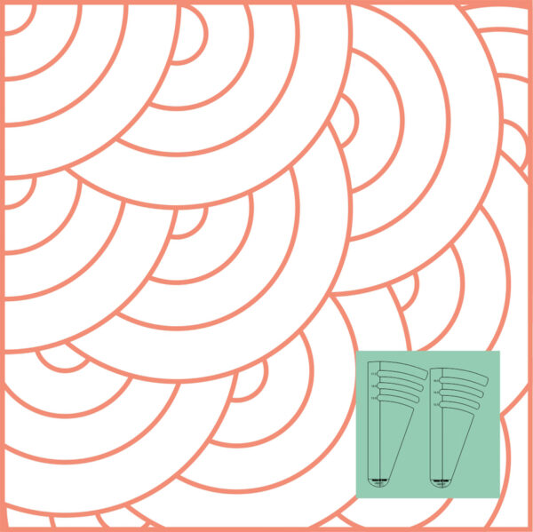 Westalee Design Circles On Quilts Template Set 5 (12.5" - 17.5")