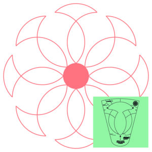 Westalee Design Circles On Quilts Spinning Wheel #1 Template