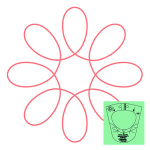 Westalee Design Circles On Quilts Spinning Wheel #11 Template