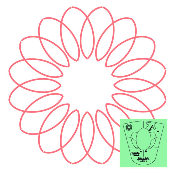 Westalee Design Circles On Quilts Spinning Wheel #14 Template