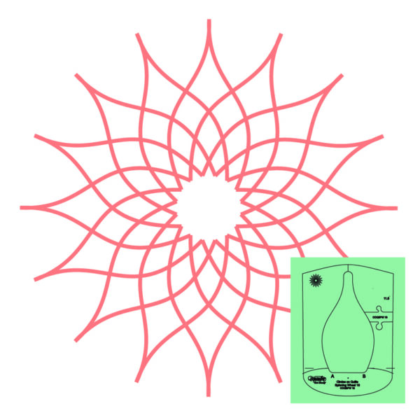 Westalee Design Circles On Quilts Spinning Wheel #18 Template
