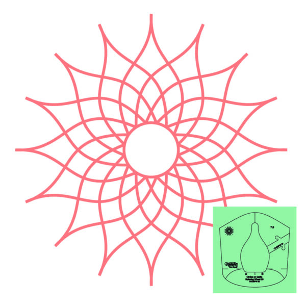 Westalee Design Circles On Quilts Spinning Wheel #20 Template