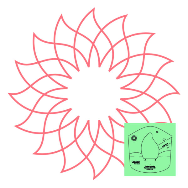 Westalee Design Circles On Quilts Spinning Wheel #26 Template