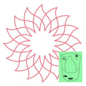 Westalee Design Circles On Quilts Spinning Wheel #28 Template