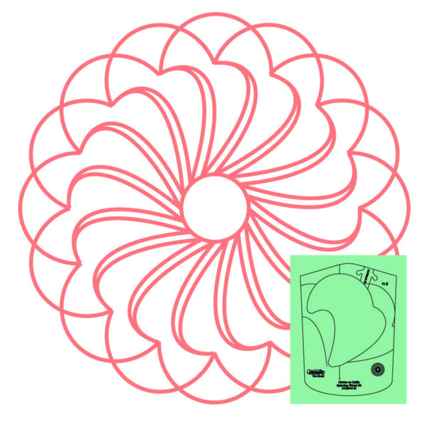 Westalee Design Circles On Quilts Spinning Wheel #30 Template
