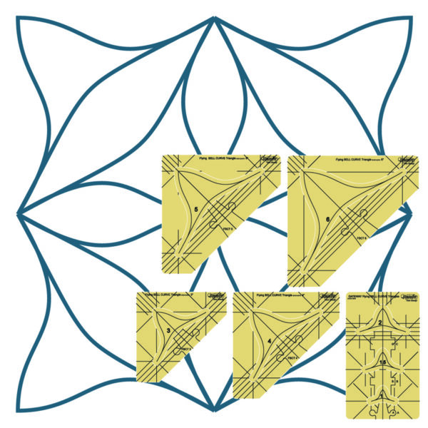 Westalee Design Flying Bell Curve Triangle Templates - London Collection