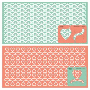 Westalee Design Freedom Edge Heart 2pc Template Set