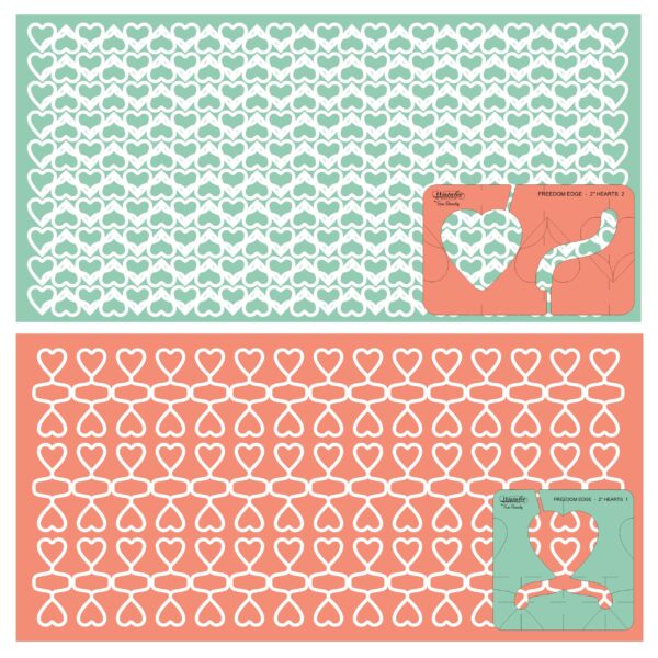 Westalee Design Freedom Edge Heart 2pc Template Set