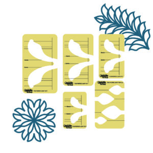 Westalee Design Feathered Leaf Template Set