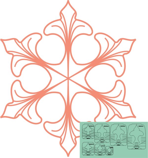Westalee Design Grand Leaf 7pc Template Set