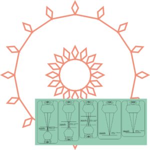 Westalee Design Link of Diamonds 1" Templates: Jewel Series