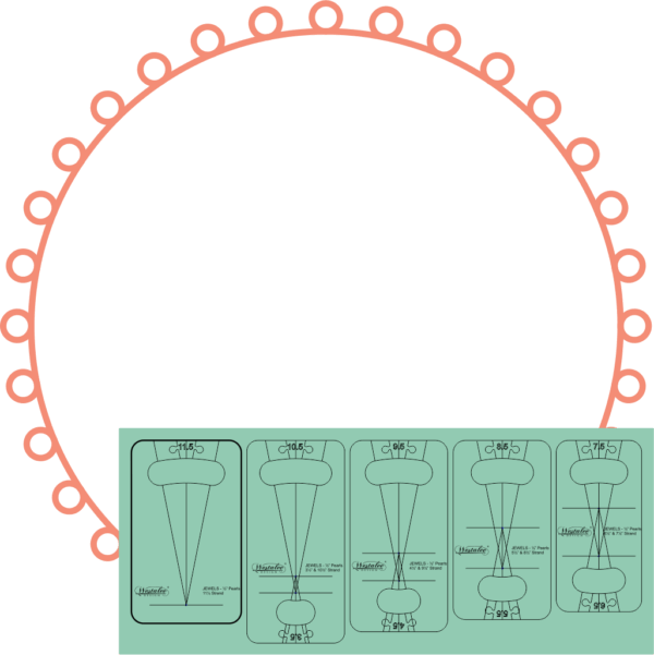 Westalee Design Strand of Pearls 1/2" Templates: Jewel Series