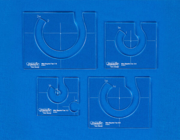 Westalee Design Miniature Baptist Fan 4Pc Template Set - Image 2